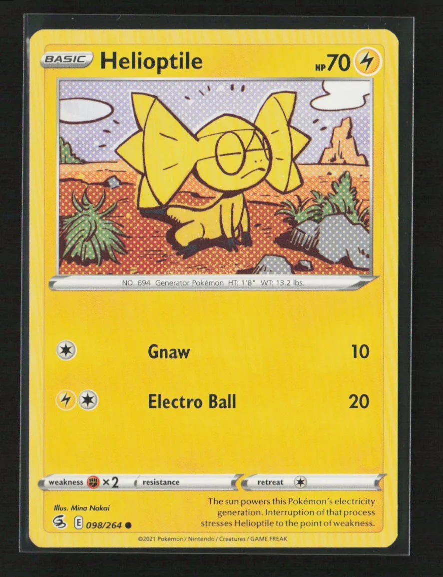 Helioptile Common SWSH08: Fusion Strike 098/264 NM - Kang's Collectibles