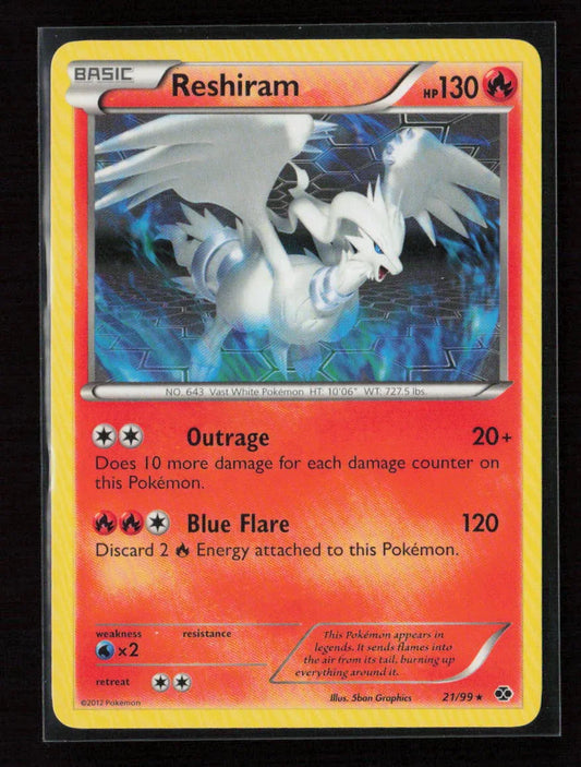 Reshiram - 21/99 (Next Destinies) Holo Rare Deck Exclusives 021/099 NM - Kang's Collectibles