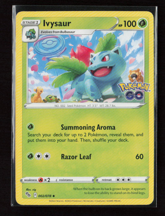 Ivysaur Uncommon Pokemon GO 002/078 LP