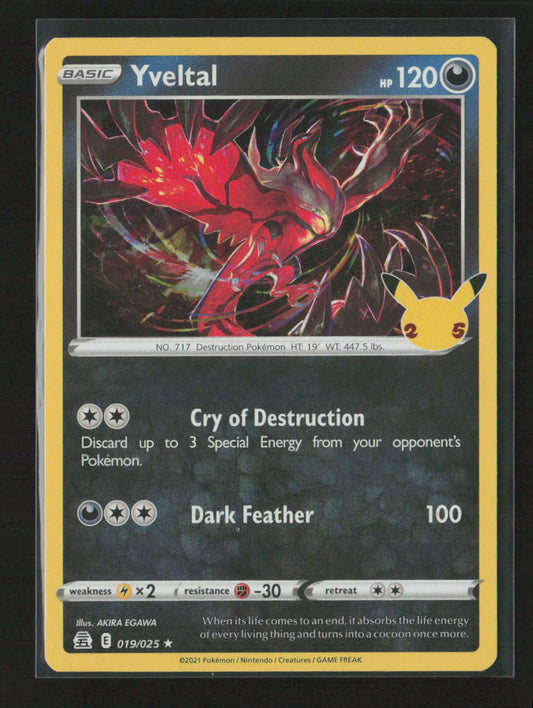 Yveltal Holo Rare Celebrations 019/025 NM
