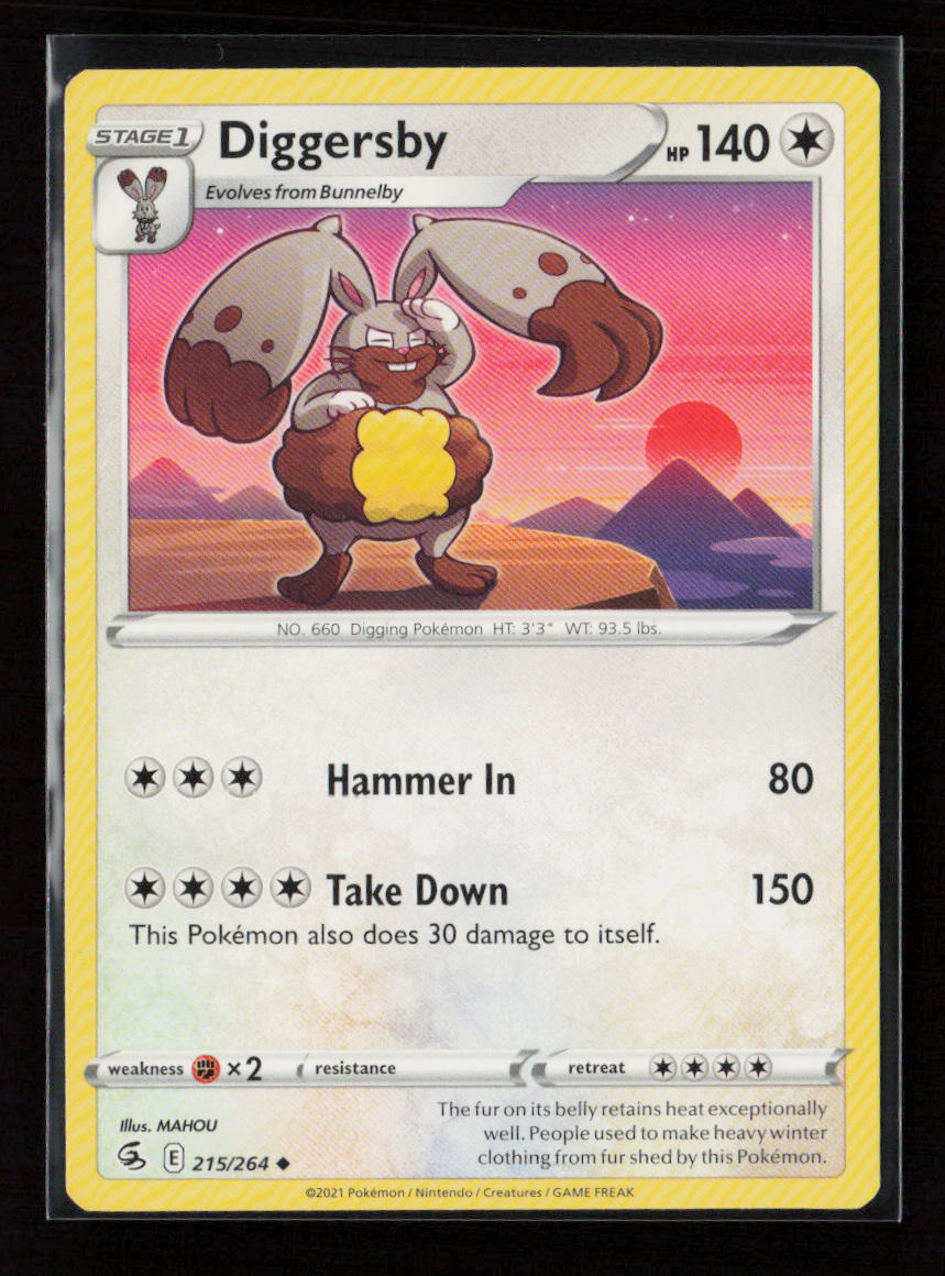 Diggersby Uncommon SWSH08: Fusion Strike 215/264 LP