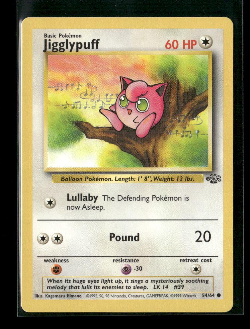 Jigglypuff Common Jungle 54/64 LP - Kang's Collectibles