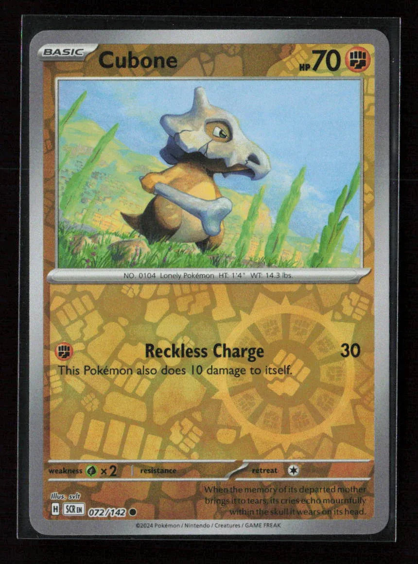 Cubone Common SV07: Stellar Crown 072/142 NM
