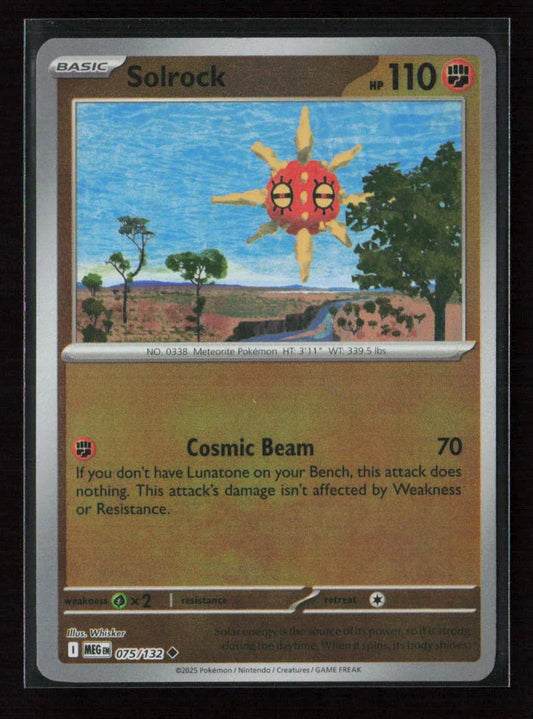 Solrock Uncommon ME01: Mega Evolution 075/132 NM - Kang's Collectibles