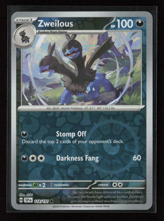 Zweilous Common SV08: Surging Sparks 118/191 NM - Kang's Collectibles