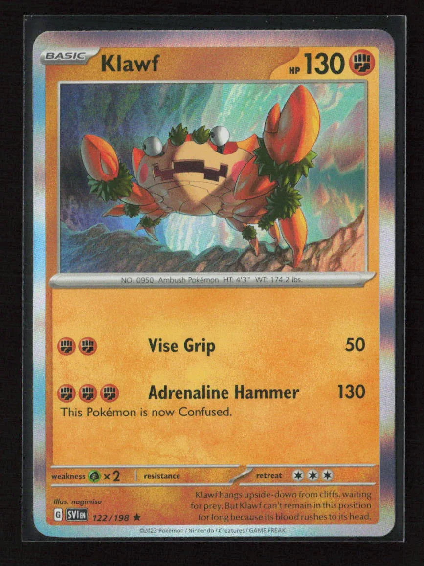 Klawf - Rare SV01: Scarlet & Violet Base Set 122/198 NM - Kang's Collectibles