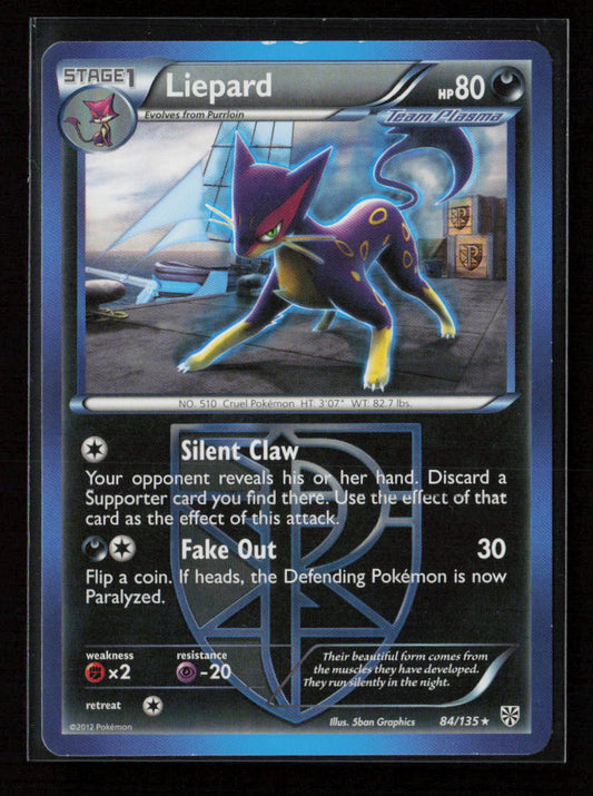 Liepard (Team Plasma) Rare Plasma Storm 84/135 LP