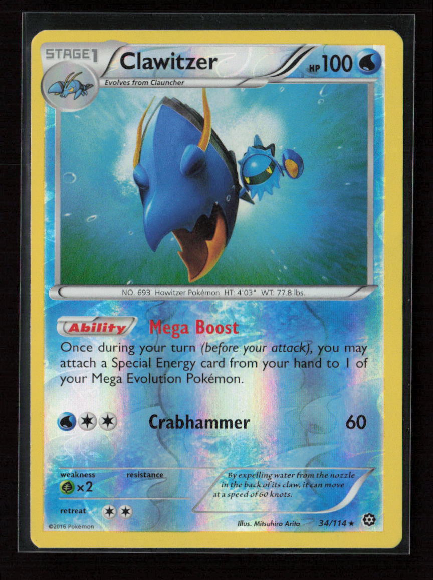 Clawitzer Rare XY - Steam Siege 34/114 LP