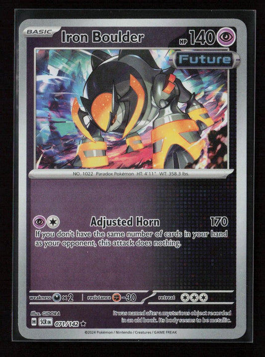 Iron Boulder Rare SV07: Stellar Crown 071/142 NM - Kang's Collectibles