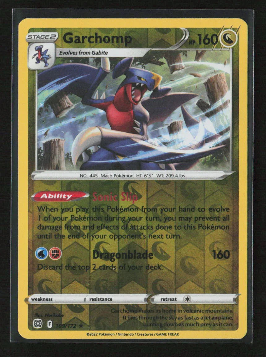 Garchomp Holo Rare SWSH09: Brilliant Stars 109/172 NM - Kang's Collectibles