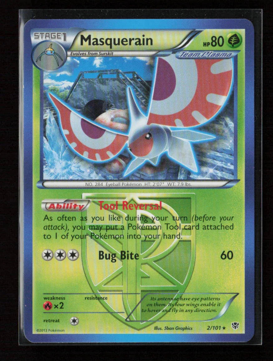 Masquerain (Team Plasma) Rare Plasma Blast 2/101 LP - Kang's Collectibles