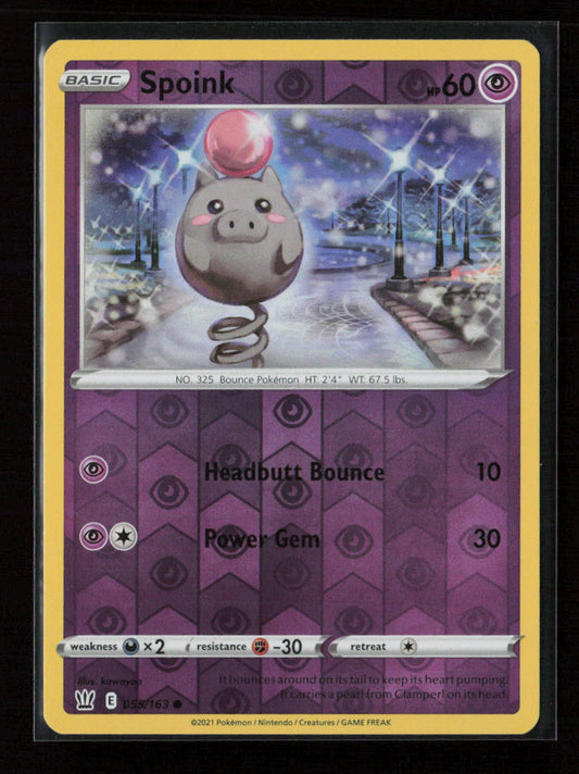 Spoink Common SWSH05: Battle Styles 055/163 LP