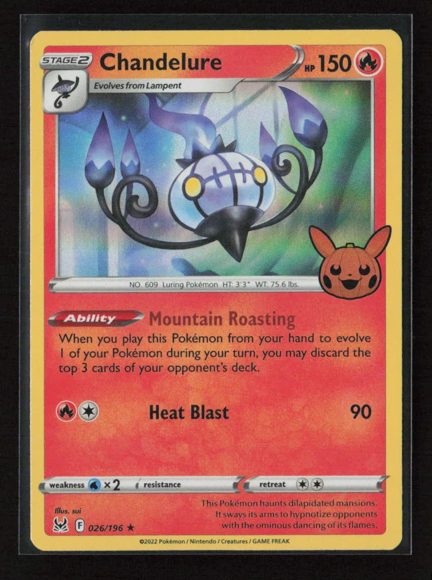 Chandelure Holo Rare Trick or Trade BOOster Bundle 2023 026/196 NM - Kang's Collectibles