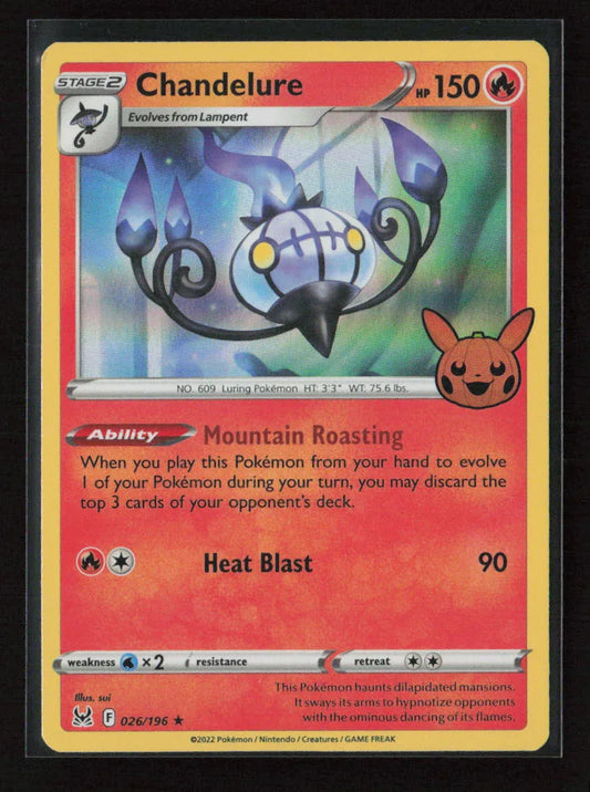Chandelure Holo Rare Trick or Trade BOOster Bundle 2023 026/196 NM - Kang's Collectibles