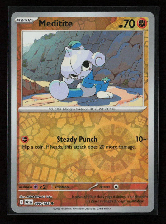Meditite Common SV10: Destined Rivals 099/182 NM - Kang's Collectibles