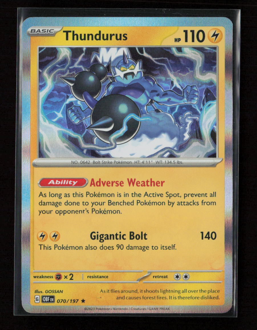 Thundurus Rare SV03: Obsidian Flames 070/197 NM