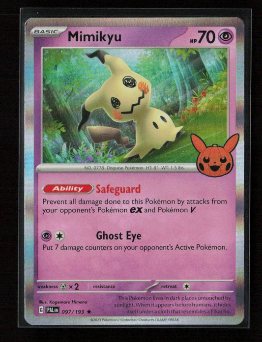 Mimikyu Rare Trick or Trade BOOster Bundle 2023 097/193 NM - Kang's Collectibles
