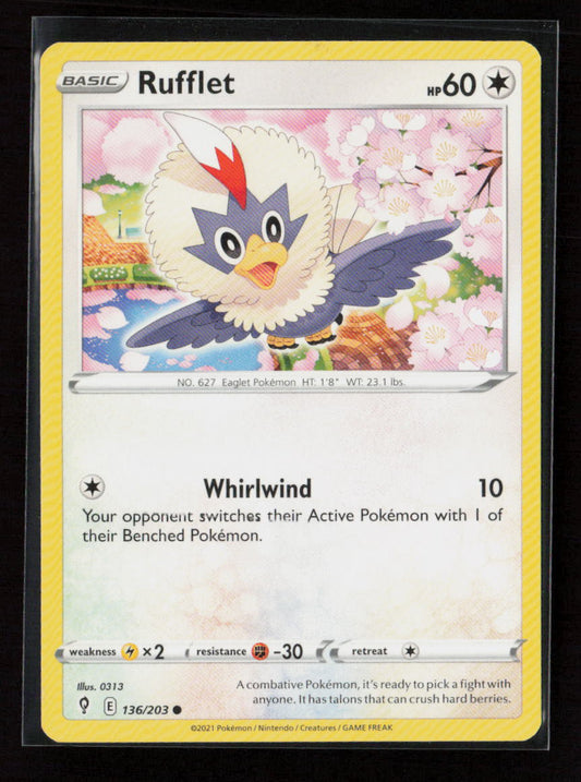 Rufflet Common SWSH07: Evolving Skies 136/203 LP