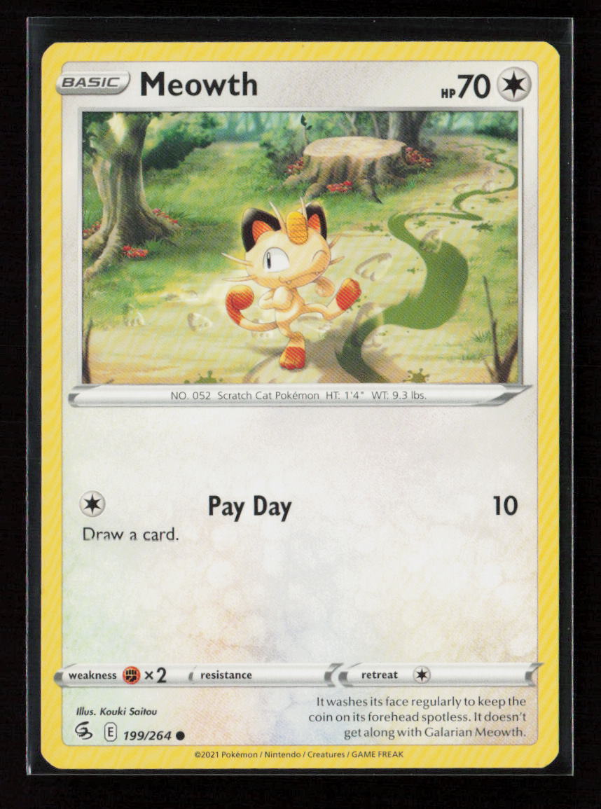 Meowth Common SWSH08: Fusion Strike 199/264 LP