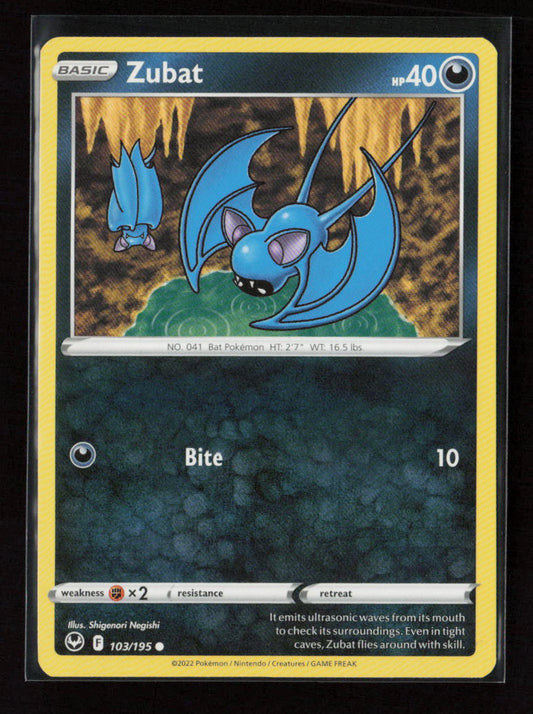 Zubat Common SWSH12: Silver Tempest 103/195 LP