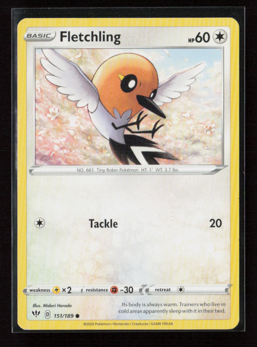Fletchling Common SWSH03: Darkness Ablaze 151/189 LP