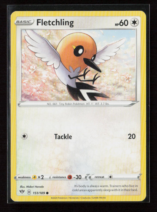 Fletchling Common SWSH03: Darkness Ablaze 151/189 LP
