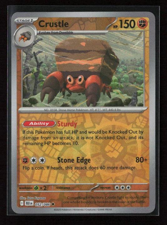 Crustle Uncommon SV: Black Bolt 052/086 NM - Kang's Collectibles