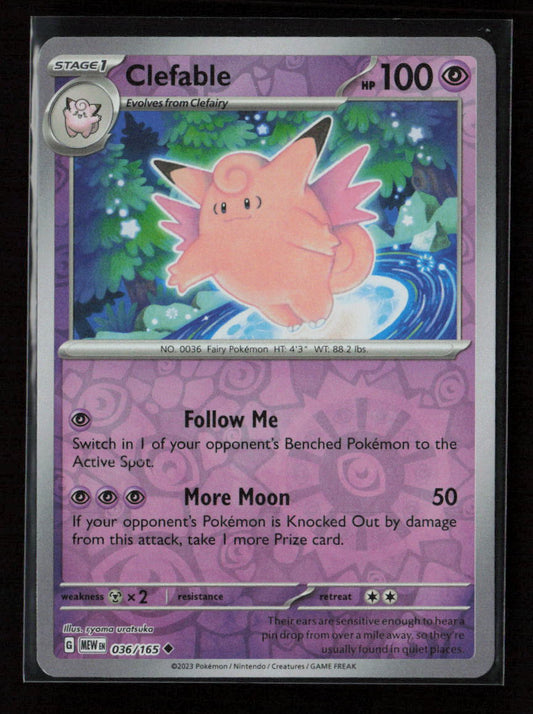 Clefable Uncommon SV: Scarlet & Violet 151 036/165 NM