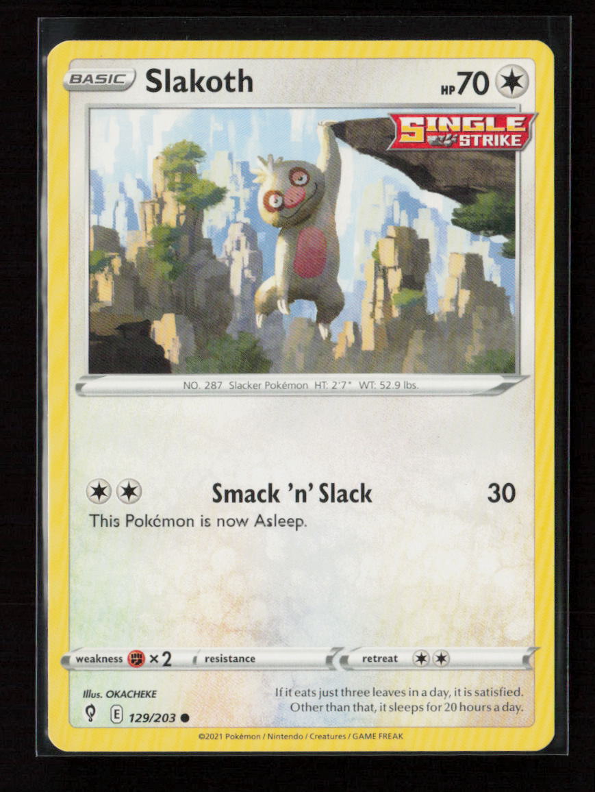 Slakoth Common SWSH07: Evolving Skies 129/203 LP