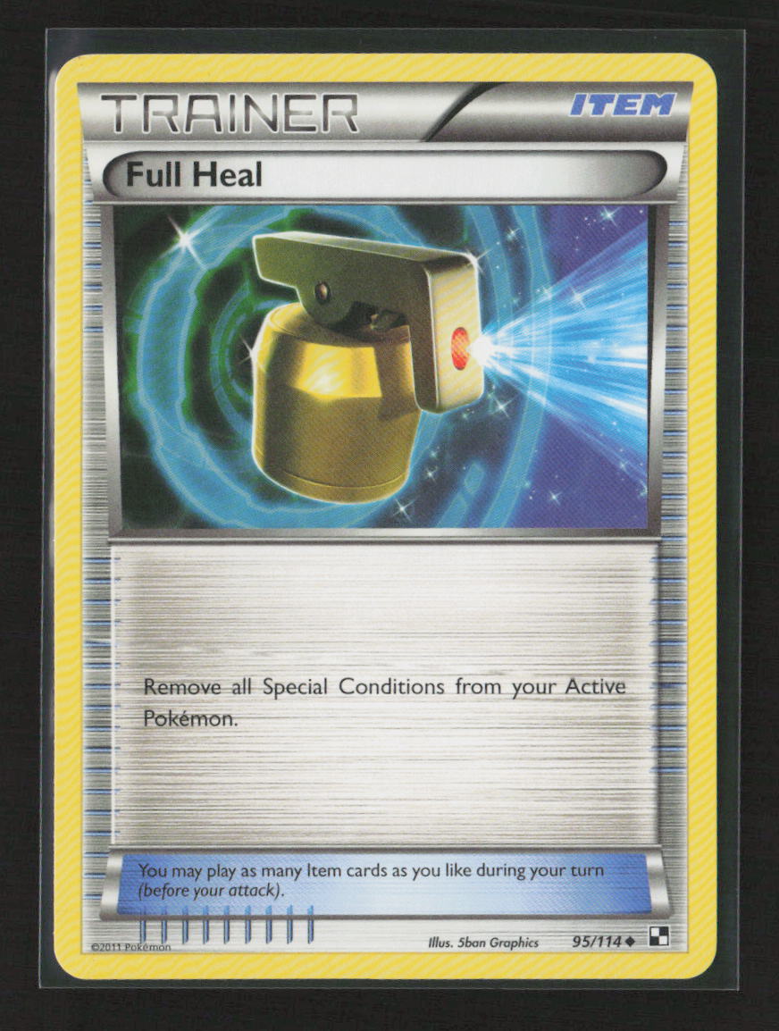 Full Heal Uncommon Black and White 95/114 NM
