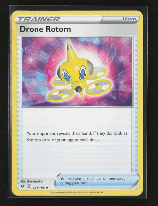 Drone Rotom Uncommon SWSH04: Vivid Voltage 151/185 NM - Kang's Collectibles