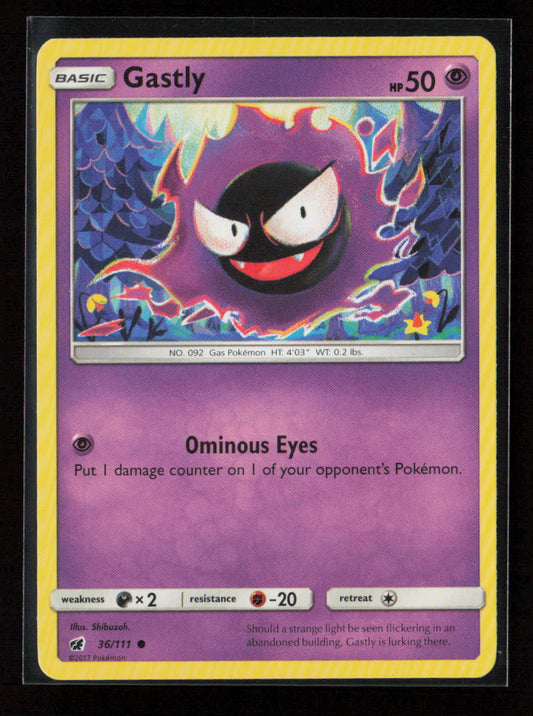 Gastly Common SM - Crimson Invasion 36/111 LP