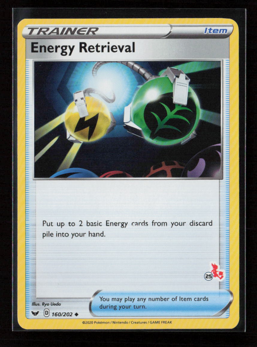 Energy Retrieval - (#25 Cinderace Stamped) Promo Battle Academy 2022 160/202 LP