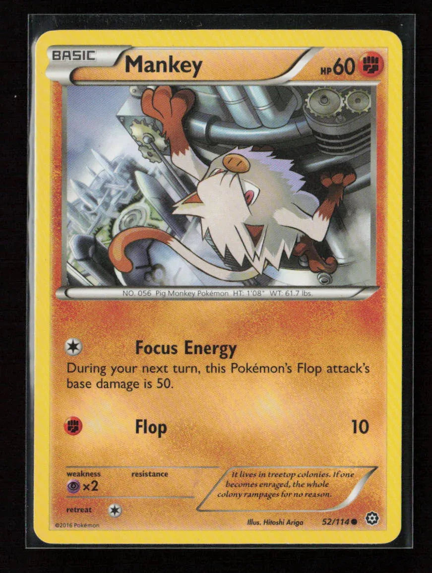 Mankey Common XY - Steam Siege 52/114 LP - Kang's Collectibles