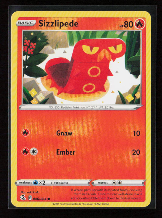 Sizzlipede (46) Common SWSH08: Fusion Strike 046/264 LP