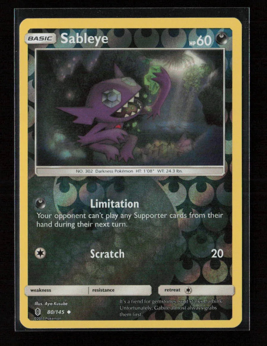 Sableye Uncommon SM - Guardians Rising 80/145 LP - Kang's Collectibles