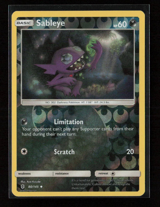 Sableye Uncommon SM - Guardians Rising 80/145 LP - Kang's Collectibles