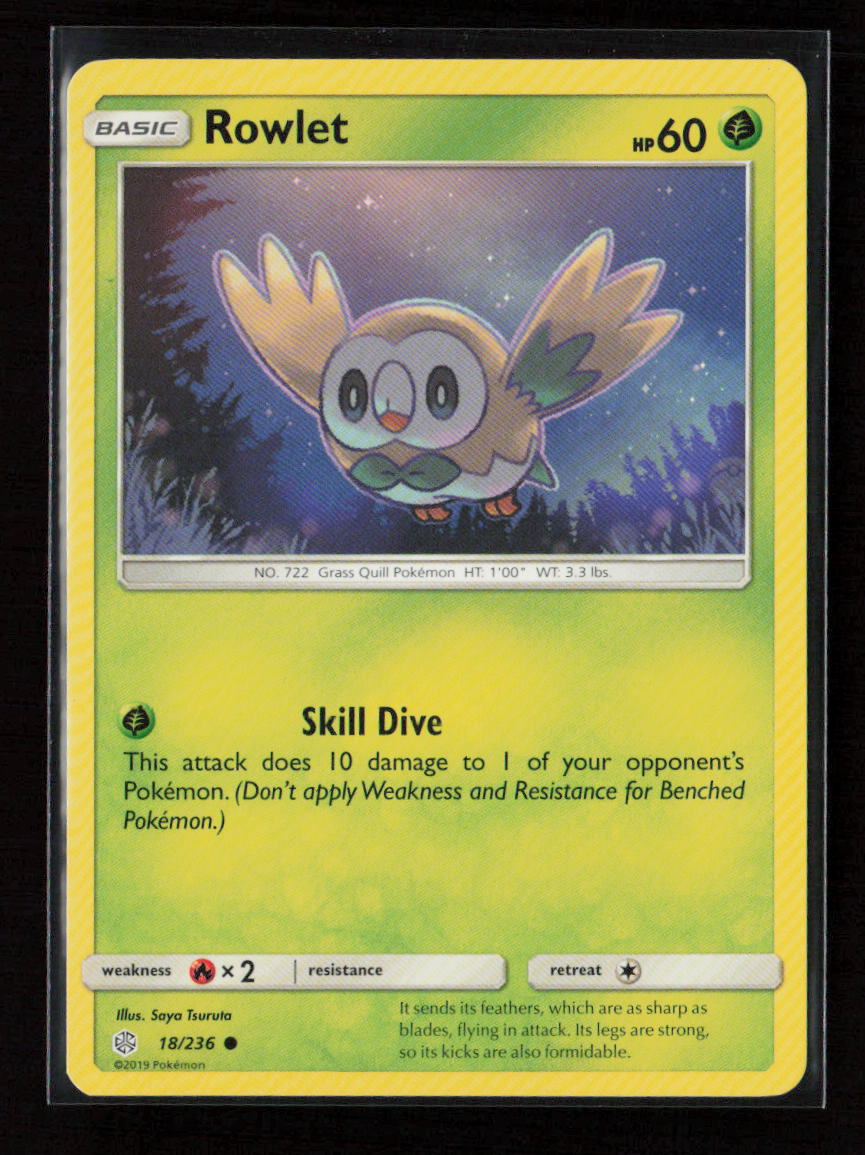 Rowlet Common SM - Cosmic Eclipse 18/236 LP