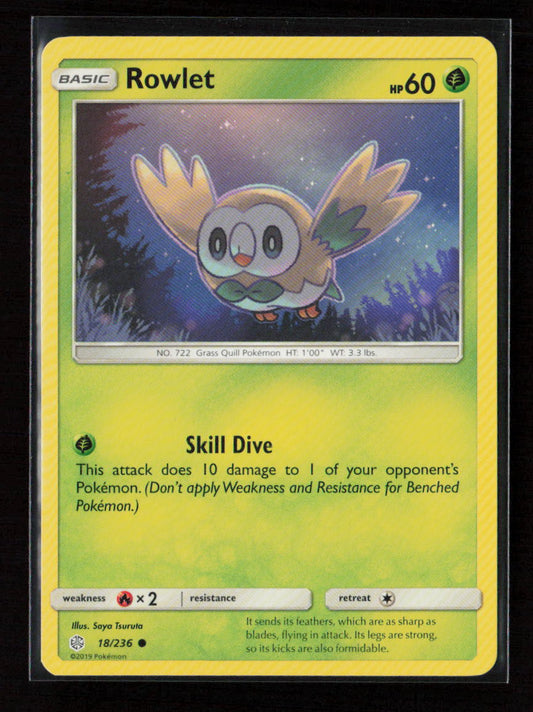 Rowlet Common SM - Cosmic Eclipse 18/236 LP