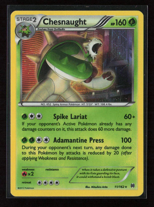 Chesnaught Holo Rare XY - BREAKthrough 11/162 NM - Kang's Collectibles