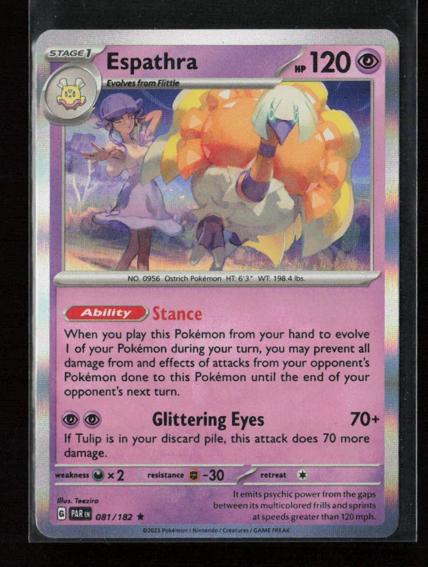 Espathra Rare SV04: Paradox Rift 081/182 NM - Kang's Collectibles