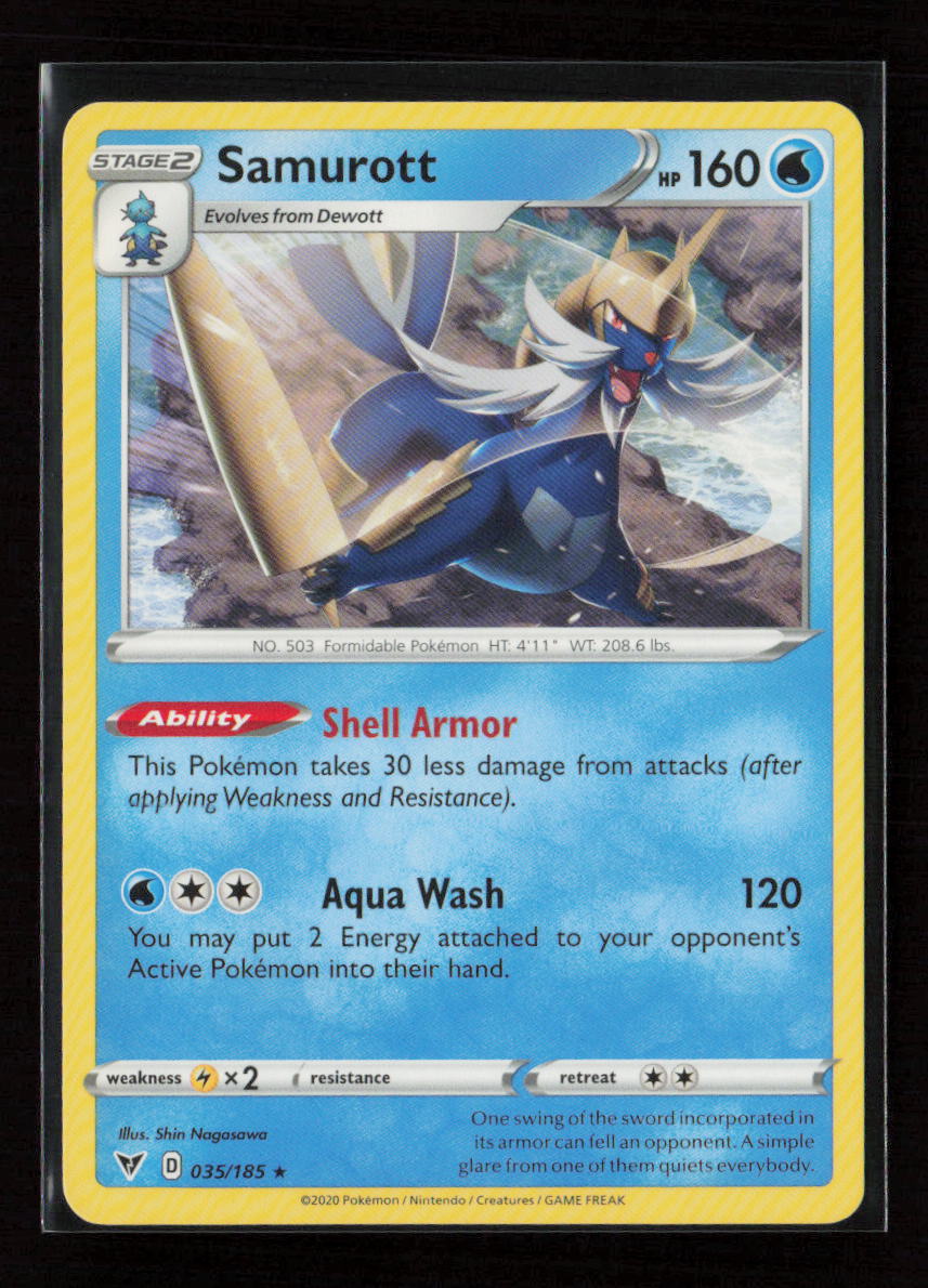 Samurott Rare SWSH04: Vivid Voltage 035/185 LP