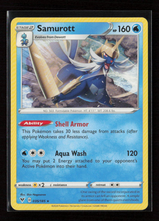 Samurott Rare SWSH04: Vivid Voltage 035/185 LP