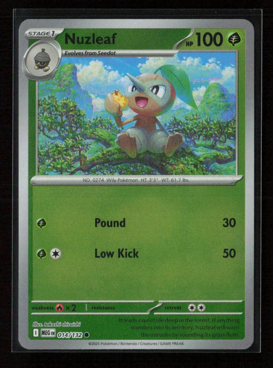 Nuzleaf Common ME01: Mega Evolution 014/132 NM - Kang's Collectibles