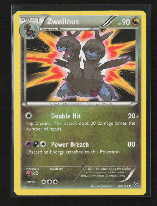 Zweilous Uncommon XY - Steam Siege 85/114 LP - Kang's Collectibles