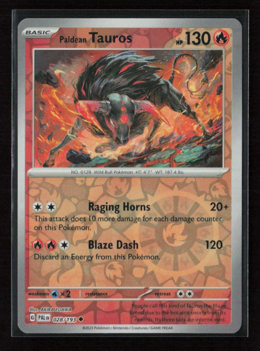 Paldean Tauros - Uncommon SV02: Paldea Evolved 028/193 NM - Kang's Collectibles
