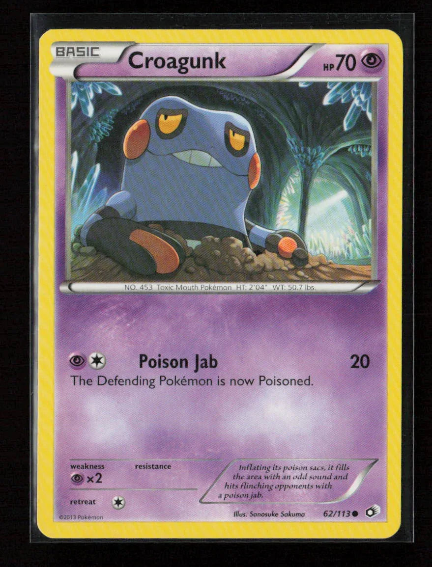 Croagunk Common Legendary Treasures 62/113 NM - Kang's Collectibles