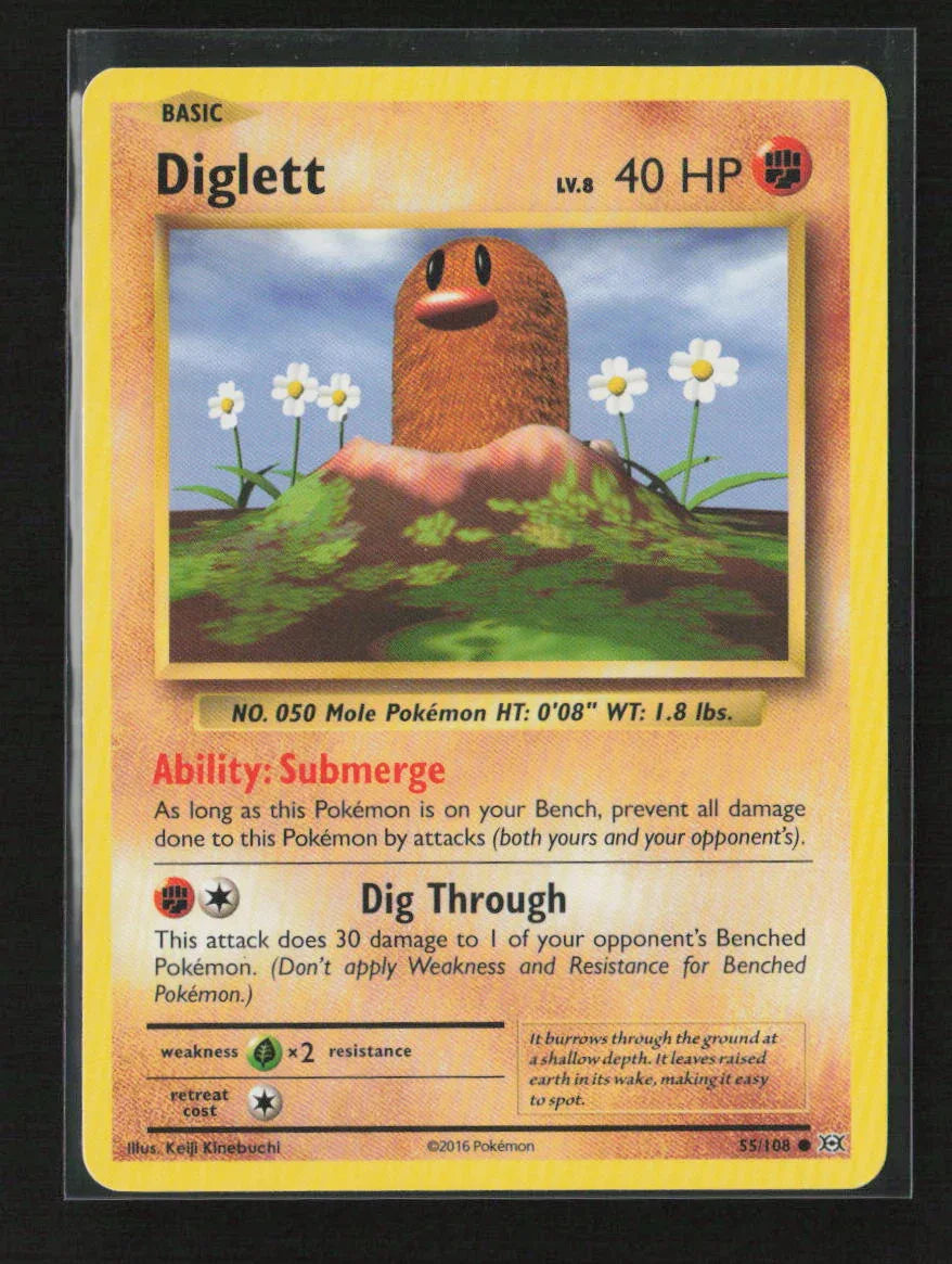 Diglett Common XY - Evolutions 55/108 LP - Kang's Collectibles