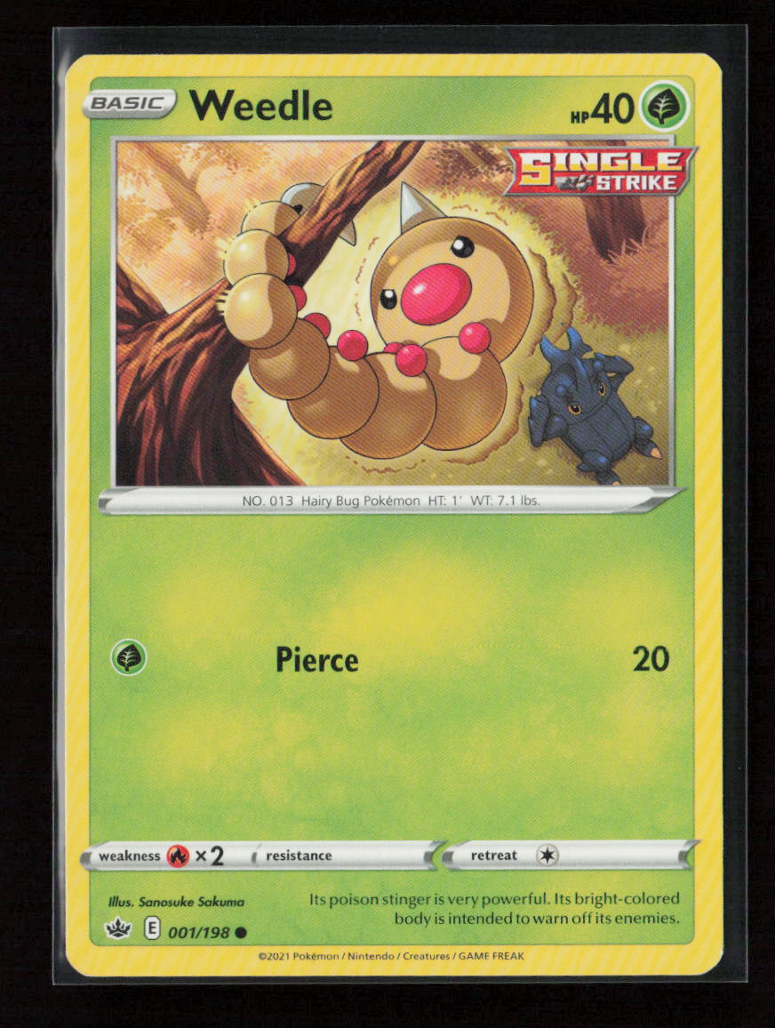 Weedle Common SWSH06: Chilling Reign 001/198 LP