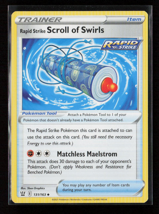Rapid Strike Scroll of Swirls Uncommon SWSH05: Battle Styles 131/163 LP